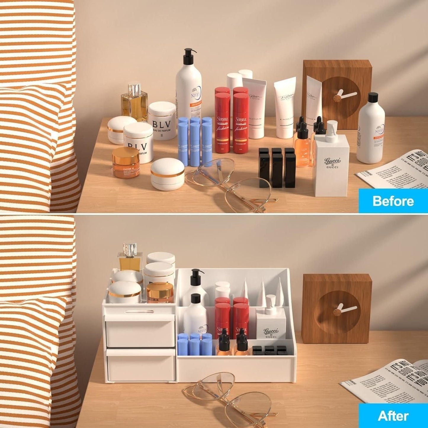 Ornaments, Cosmetic and Stationery Storage Organizer